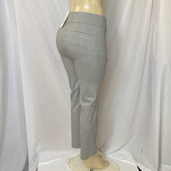 OPHELIA ROE Women’s Ankle Length Skinny Size 2X Striped White & Gray NWT - Picture 5 of 9